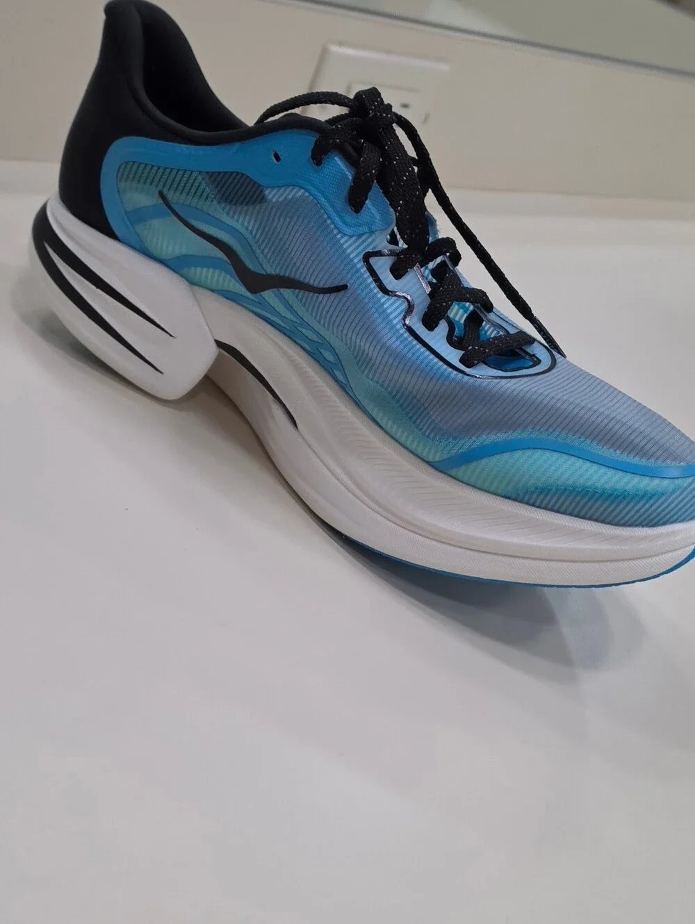 Hoka UNISEX Cielo X 1 2.0 Blue & Black Cush Road Running Shoes W 11.5, M 10 NWOB